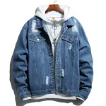 Heren Denim Jack Trend Mode Denim Shirt Comfortabel en Stijlvol Klassieke Pasvorm Ideaal voor Casual en Smart Casual Looks Duurzaam Design — foto 4