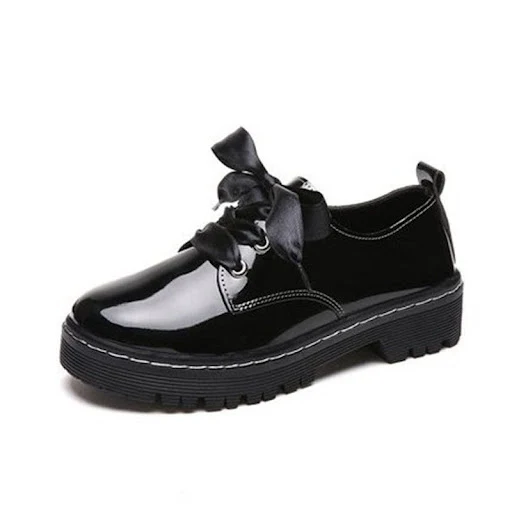 Title 2, Ladies British Lace-up Small Leather Shoes for ...