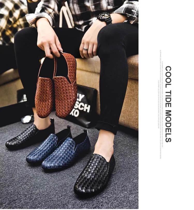 Title 1, Zapatos de cuero informales para hombre Gommino...