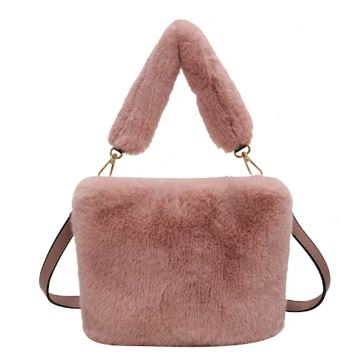 Title 6, Bolsa Crossbody Casual de Pelúcia Feminina Maci...