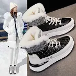 Ladies' thick-soled, velvet-lined, warm cotton boots offer superior comfort and warmth, perfect for cold weather and all — photo 2