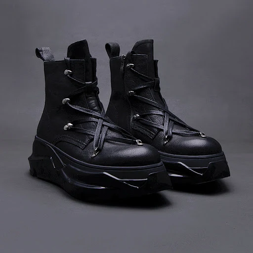 Title 2, Winter Thick-soled Motorcycle Martin Boots for ...