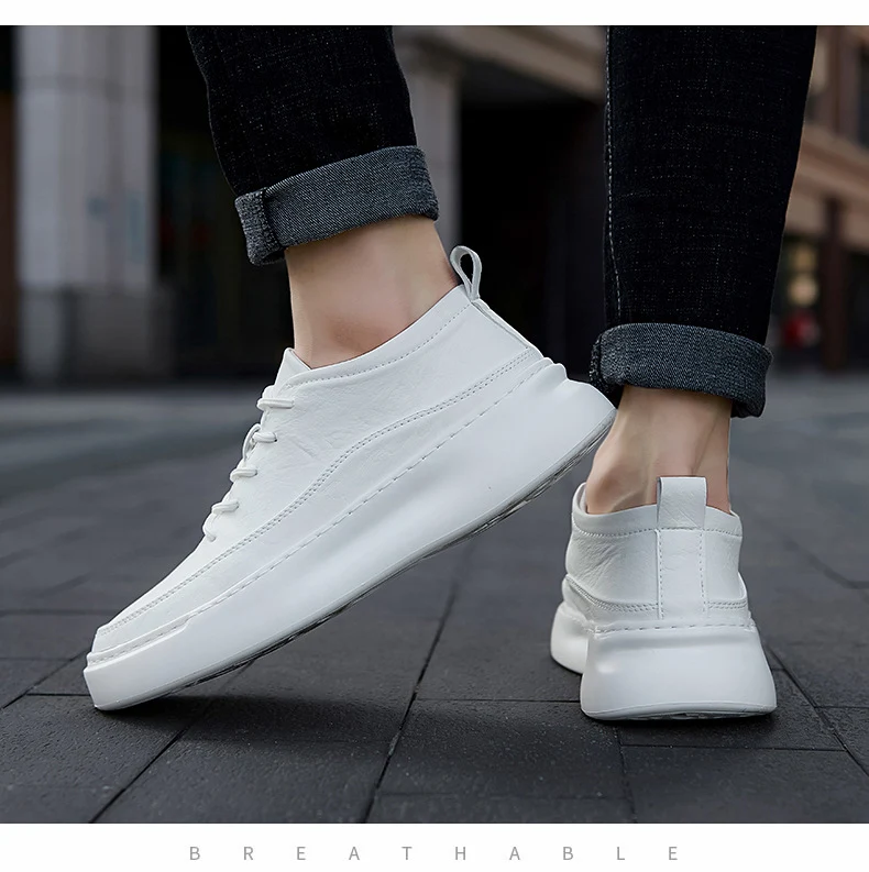 Title 2, Tênis plataforma branco versátil. Sapatos casua...