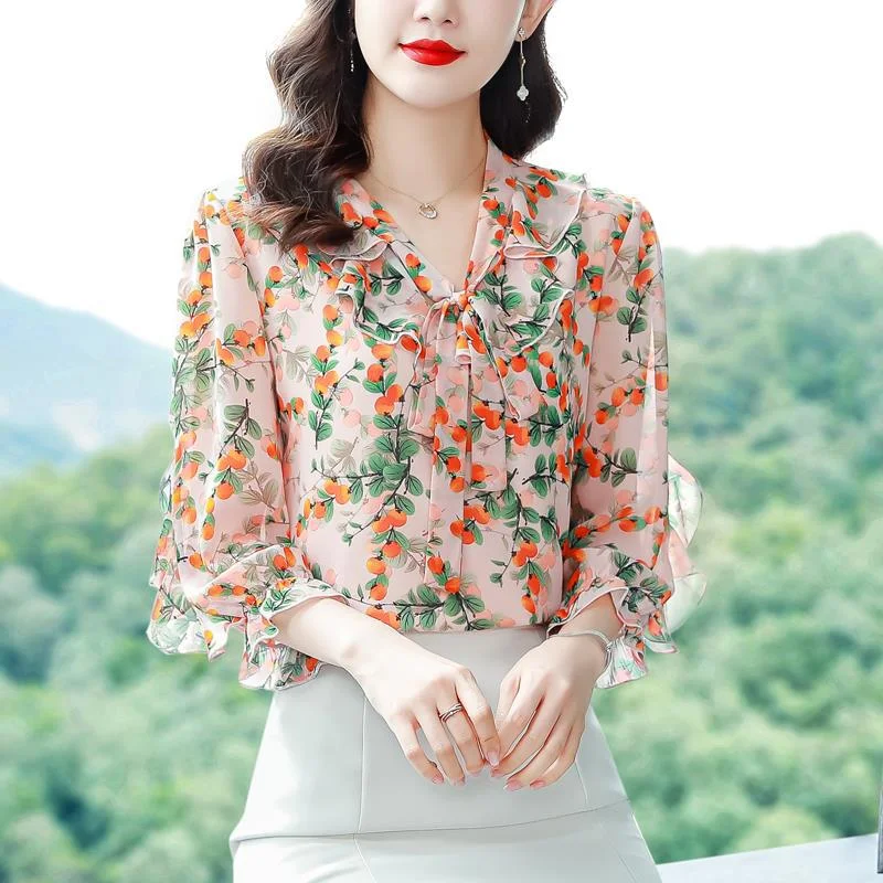 Title 2, Fragmented Chiffon Shirt With Stylish And Styli...