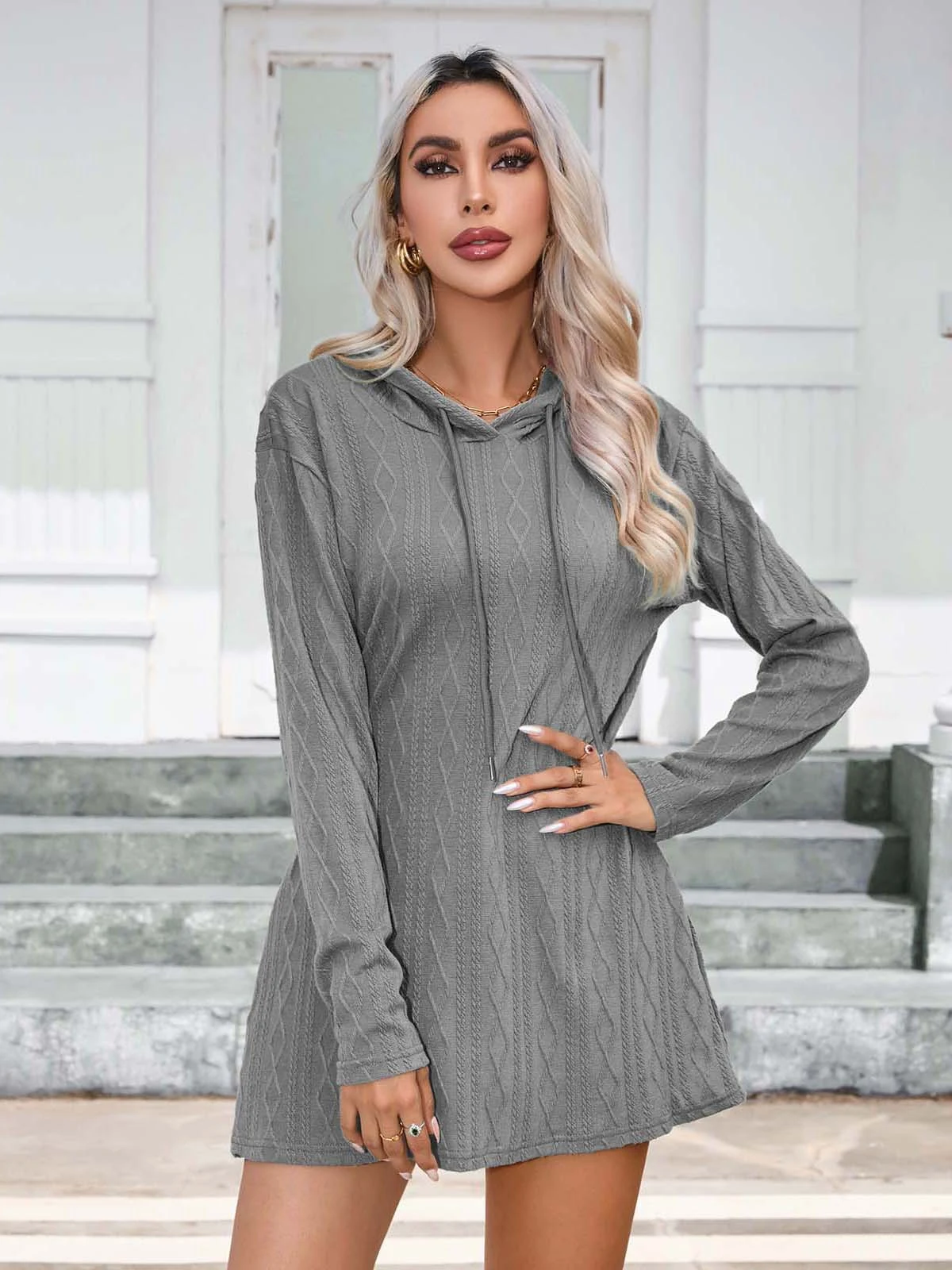 Title 20, Womens Autumn And Winter Knitting Hooded Long ...