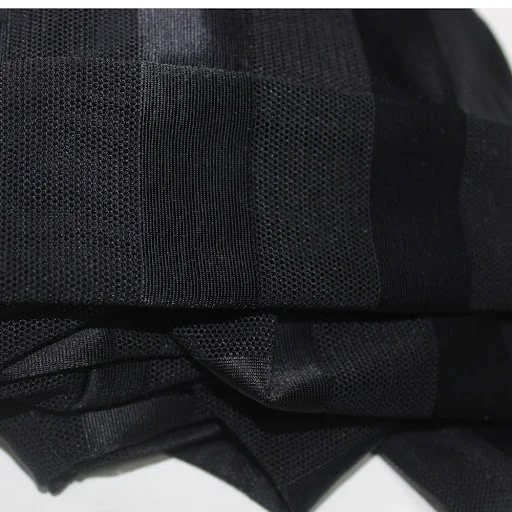 Title 10, Womens Round Neck Black See-through Mesh Cut-o...