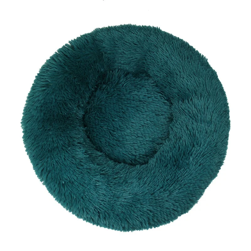 Round cotton pet kennel winter warm sleeping bed for dogs. Provides a cozy and comfortable sleeping space, perfect for y — photo 7