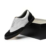 Sapatos de golfe masculinos impermeáveis antiderrapantes estilo britânico. Desempenho esportivo superior com segurança e estilo. — foto 3