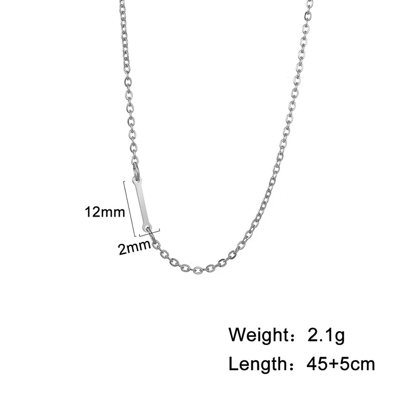 Colar com pingente de 26 letras, aço inoxidável 304 com dois furos. Personalize seu visual com elegância e estilo. — foto 21