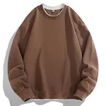 Suéter masculino casual solto com gola redonda, simples e confortável, ideal para uso diário e perfeito para diversas combinações de looks. — foto 10