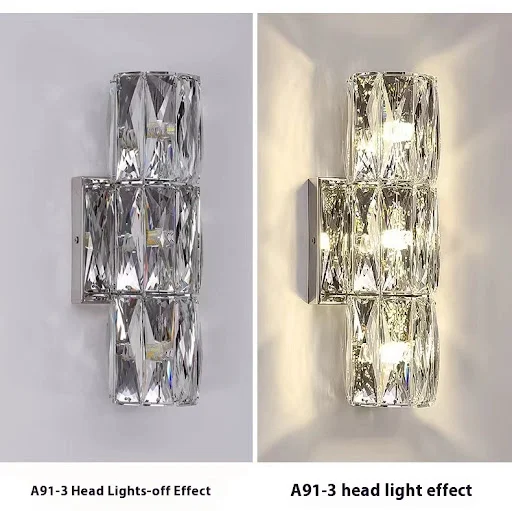 Title 3, Crystal Wall Lamp Living Room Bedroom Stair Wal...