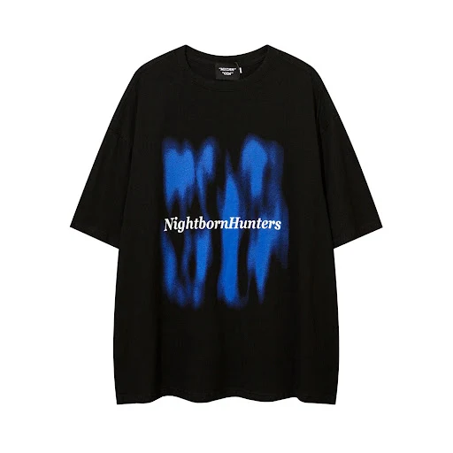 Title 5, Camiseta masculina Illusory Blue-Ray estampada,...