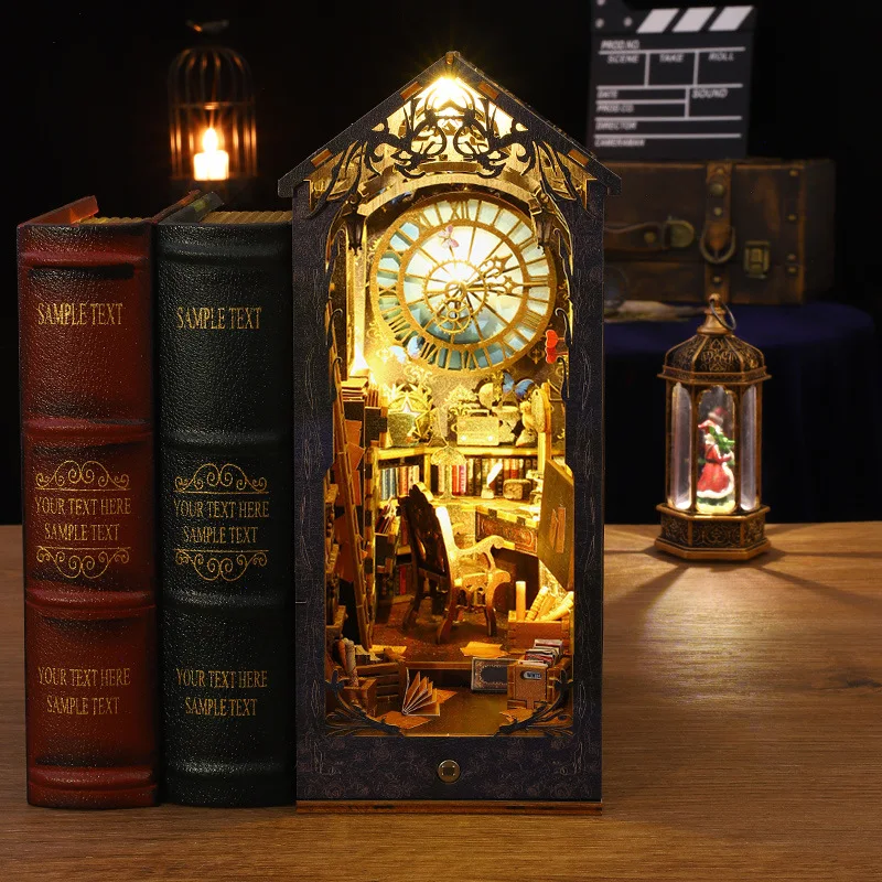 Suporte de livro artesanal Casinha Clube de Detetives modelo 3D estéreo criativo, montagem, presentes de Ano Novo e aniversário — foto 1