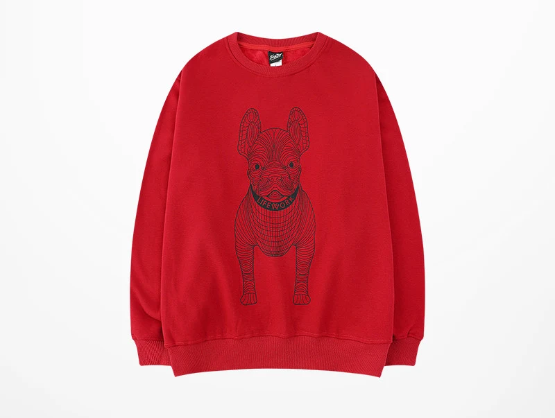 Title 6, Roupa de cachorro com gola redonda, sem capuz, ...