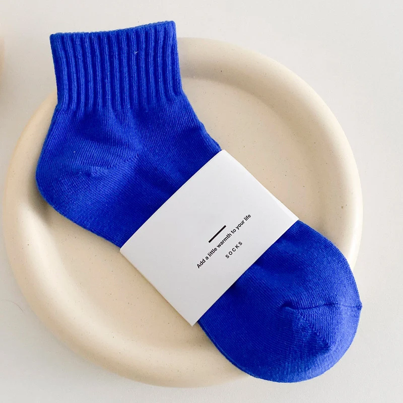 Title 9, Simple Solid Color Womens Mid Tube Socks