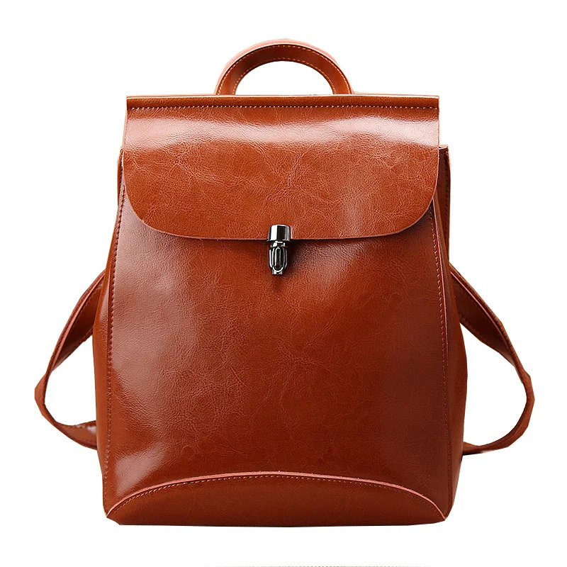 Mochila de viagem vintage em couro, grande capacidade, perfeita para suas aventuras. Leve tudo com estilo e praticidade. — foto 1