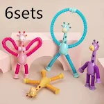 Tubi giraffa giocattoli sensoriali a molla antistress per bambini regali di compleanno e bomboniere. — foto 4