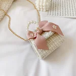 Bolso de hombro con cadena, pequeño y de moda, con delicadas flores y encanto, perfecto para accesorios y fragancias. ¡Luce adorable! — foto 1