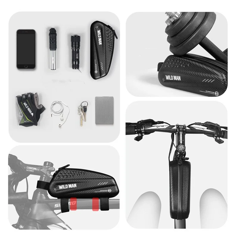 Bolsa de selim para bicicleta de estrada e mountain bike com casco rígido Acessórios para ciclismo Resistente e à prova d'água. — foto 2