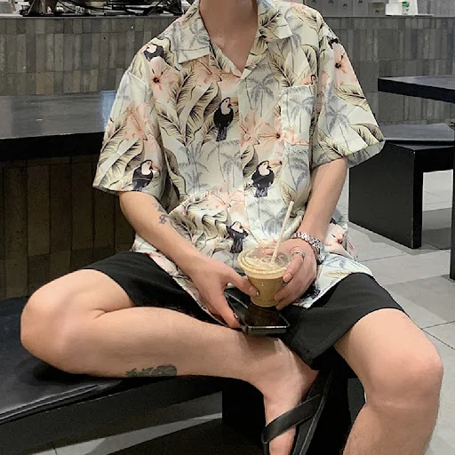 Title 3, Fashion printed short sleeved shirt for men, br...