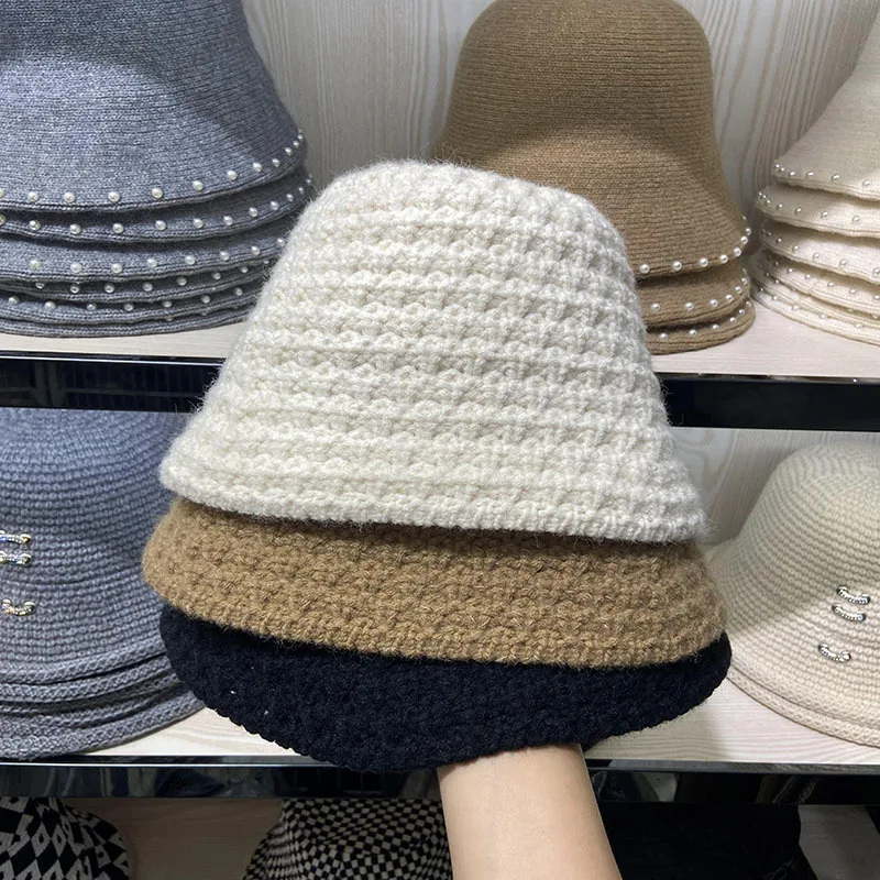 Title 5, Korean Style Simple Knitted Fisherman Hat Women