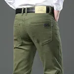 Plus Size Men's Casual Straight Stretch Pants Comfortable Mid-high Waist Perfect for Everyday Wear and All-Day Comfort — photo 8