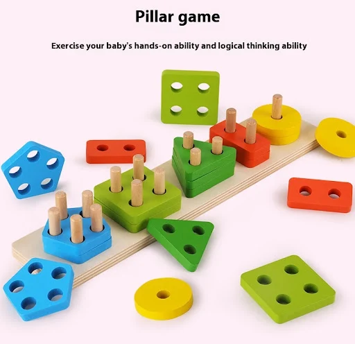 Title 3, Early Childhood Education Geometric Column Buil...