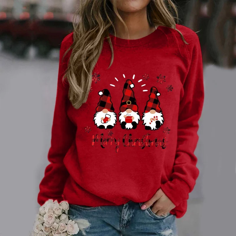 Moletom feminino de Natal com capuz redondo de inverno — foto 8