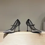 Spring and Summer New Pointed-toe Super High Heel Rhinestone Mesh Shoes, designed for elegance and a dazzling look in an — photo 12