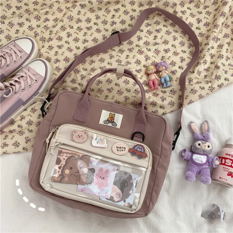 Borsa a tracolla per studentessa carina e versatile, abbinabile a ogni outfit. Perfetta per portare con te l'essenziale quotidiano con stile e praticità. — foto 14