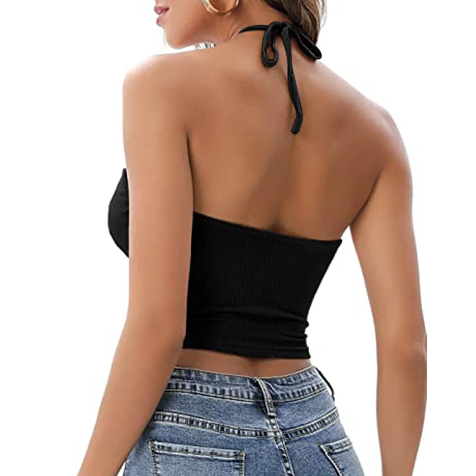 Title 8, Camisole Halter Vest Women Summer Sexy Hollow Tops