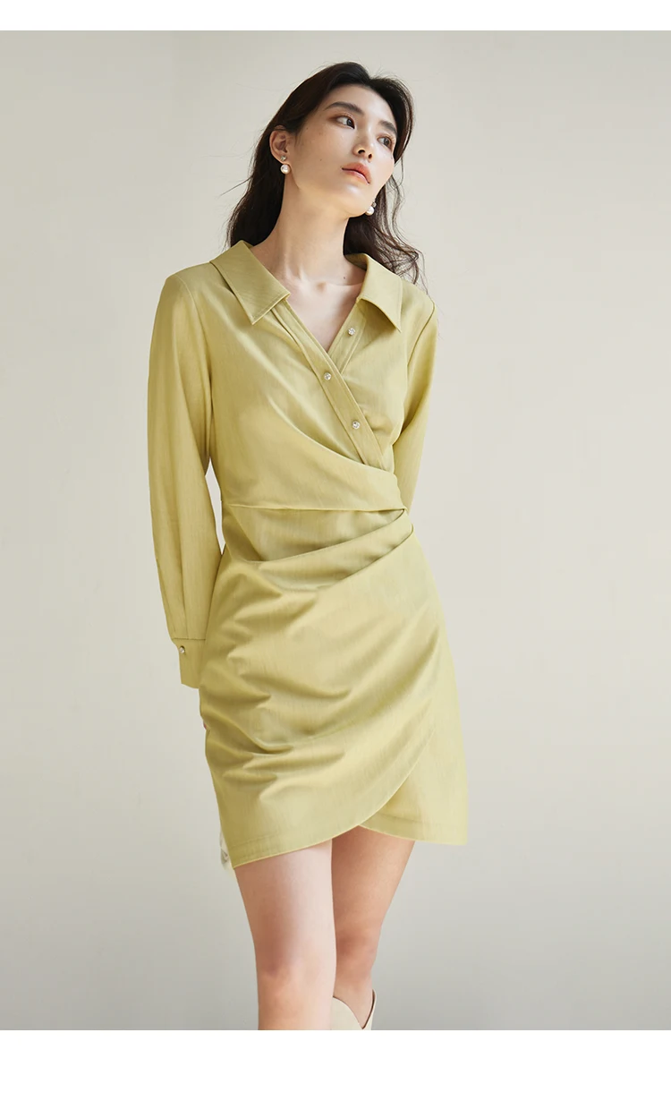 Title 2, Womens High Waist Slimming Shirt Dress