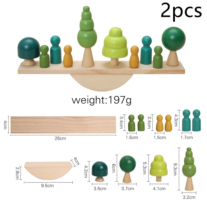 Brinquedo educativo para bebês, quebra-cabeça empilhável de madeira de faia em forma de cogumelo, blocos de montar para desenvolvimento. — foto 1