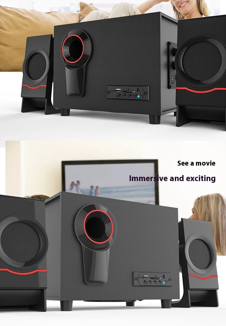 Title 10, Wooden 21 Multimedia Super Dynamic Bass Boost S...