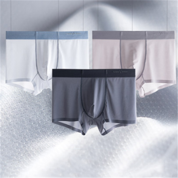 Cueca boxer de seda gelada masculina verão respirável ultrafina de secagem rápida para conforto e frescor durante todo o dia. — foto 17