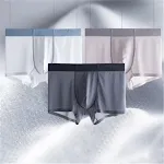 Cueca boxer de seda gelada masculina verão respirável ultrafina de secagem rápida para conforto e frescor durante todo o dia. — foto 17