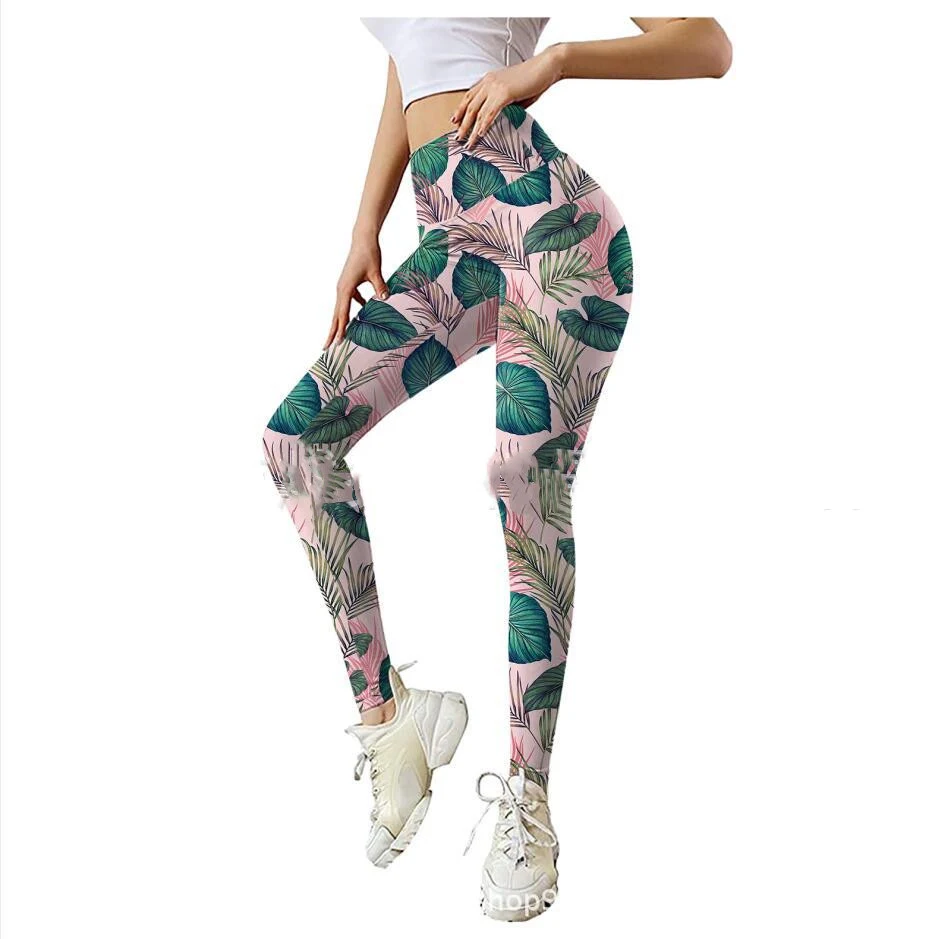 Amazon AliExpress Popüler Baskılı Yoga Slim Pantolon, yoga, fitness ve günlük kullanım için rahat, şık ve hareket özgürlüğü sunar. — Fotoğraf 13