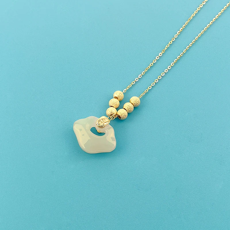 Colar S925 de prata esterlina para mulheres, design especial e jade Hetian de alta qualidade. Elegância duradoura. — foto 6