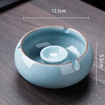 Creative Ashtray With Lid Desktop Prevents Fly Ash Elegant Ornament For Home Office and Outdoor Use Stylish Design — photo 7