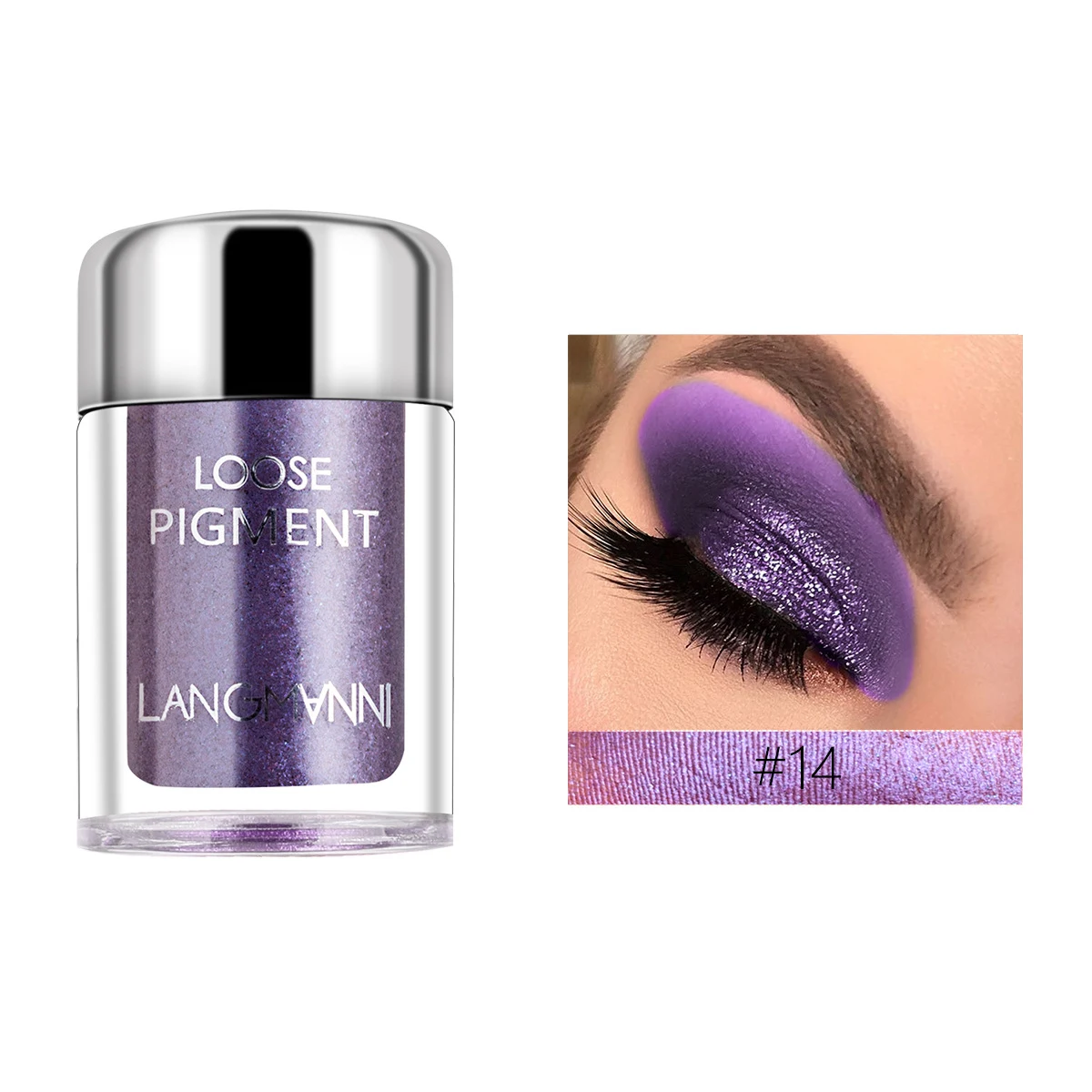 High pearlescent eyeshadow with diamond glitter, polarized effect and mermaid design. Achieve a dazzling and mesmerizing — photo 3