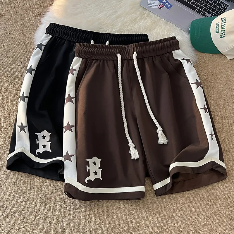 Men's Fashion Casual Wide-leg Letter Printed Shorts, comfortable and stylish for everyday wear, perfect for a relaxed su — photo 9