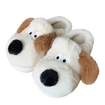 Women's Dog Plush Toe Cap Cotton Slippers soft and comfortable, perfect for lounging at home and keeping your feet warm — photo 1