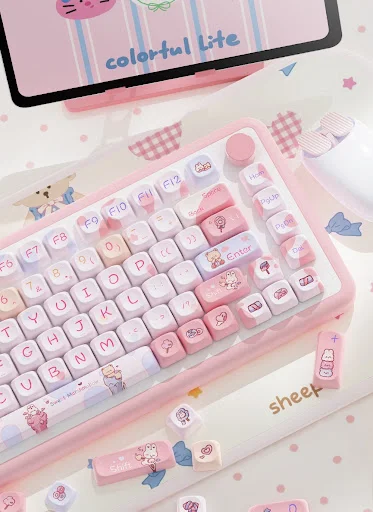 Title 9, Sweet Cotton Candy Original Key Cap Personality...