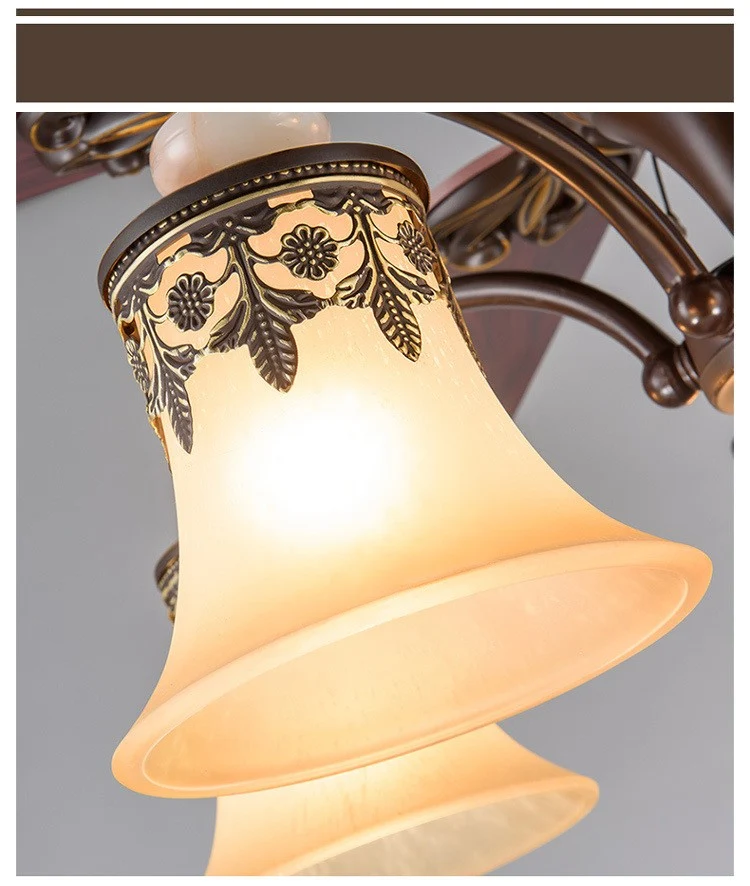 Title 3, Lustre ventilador americano de madeira com folh...