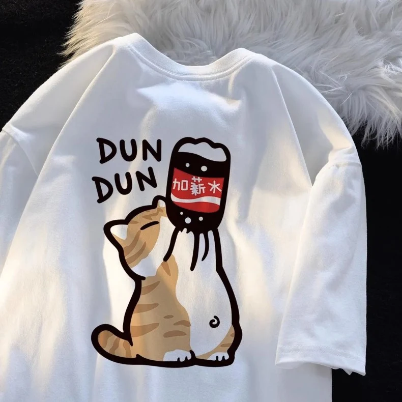 European And American Cartoon Printed Casual Round Neck T-shirt — photo 3