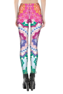 Colourful Psy Mandalas Leggings for yoga, fitness, and everyday wear. Experience comfort and a vibrant design. Perfect f — photo 4