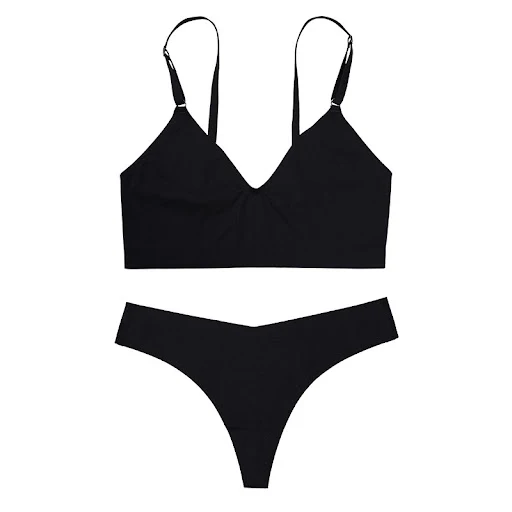 Title 5, Completo intimo donna tinta unita semplice, reg...