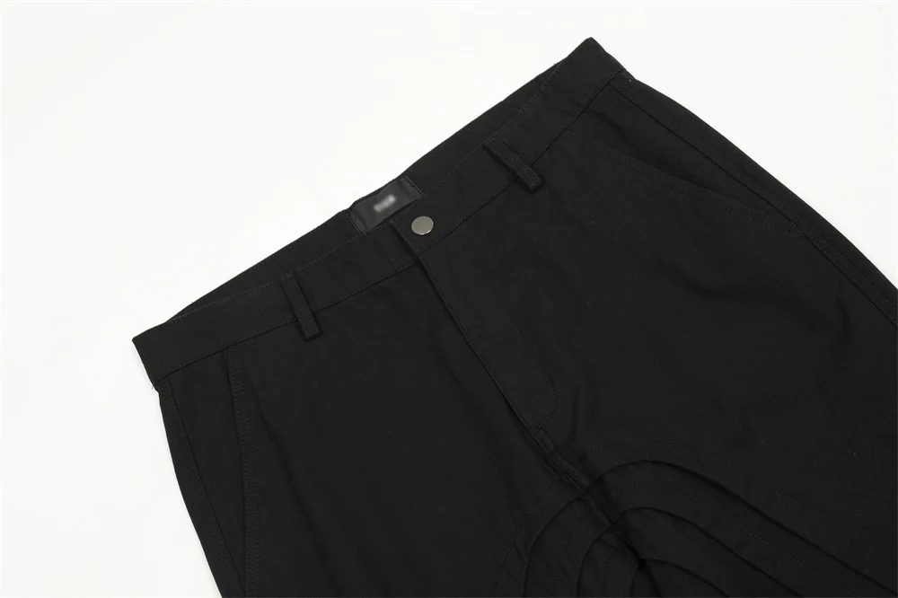Title 12, Mens Layered Stitching Design Flare Pants, off...
