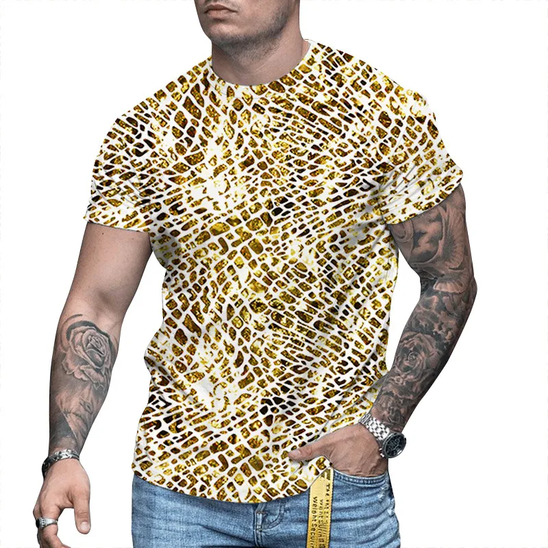 Men's 3D Printed Personalized Short Sleeved Round Neck T-Shirt. Unique design, ultimate comfort, and tailored style. Exp — photo 6