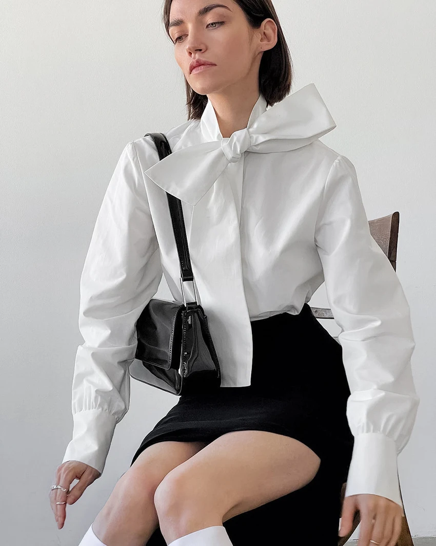 Minority Fashion Temperament Commute Shirt Women's Design Lace-up — photo 26